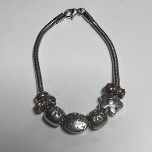 Hallmark Women's Stainless Steel Limited Edition "Love" Charm Bracelet Set